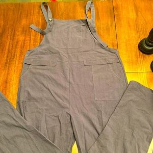 Dark grey overall romper. Xl